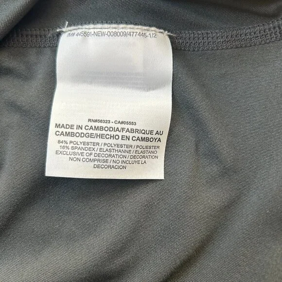 Nike Pro Women's V-Neck Short Sleeve Training Shirt -Dark Grey - US M - Picture 5 of 5